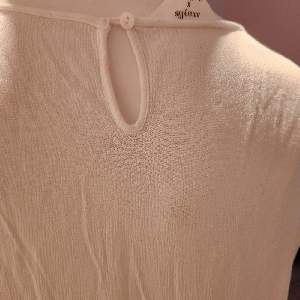 AMARYLLIS X HEY NASREEN White Cotton Eyelet Lace Boho Mini Dress BabyDoll M - Picture 5 of 5